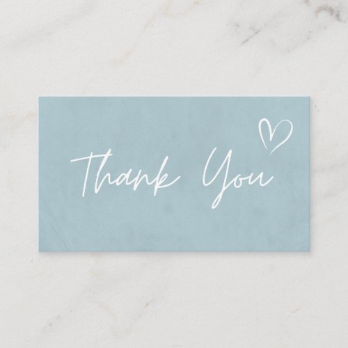 Thank You Pastel Light Blue Neutral Shade Discount Business Card