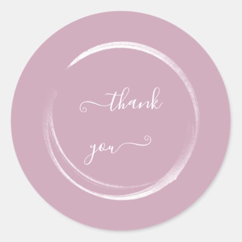 Thank You Pastel White Wedding Bridal Shower  Classic Round Sticker