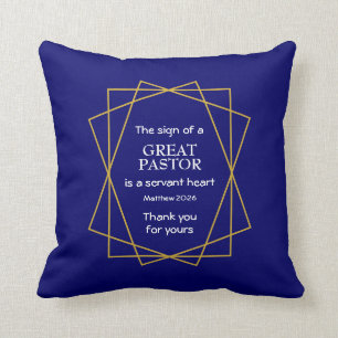 Thank You Pastor Appreciation Throw Pillow
