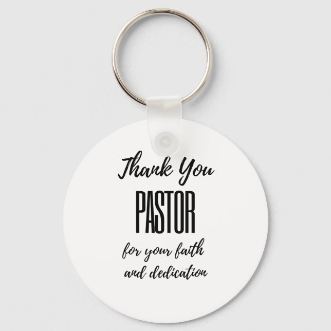 Thank You Pastor For Your Faith bl Keychain (Front)