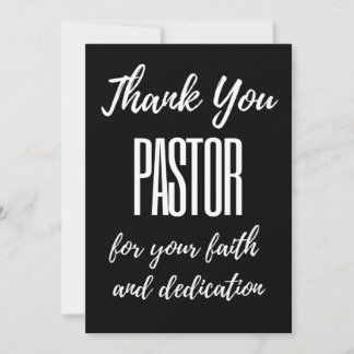 Thank You Pastor For Your Faith Card
