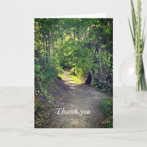 Thank You Path of Life Forest Trees Card