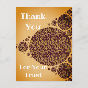 Thank You Patient Wild Cat Brown Animal Caregiver Postcard