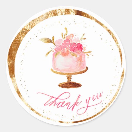 ★ Thank You  Patisserie ,bakery ,cakes & Sweets Classic Round St