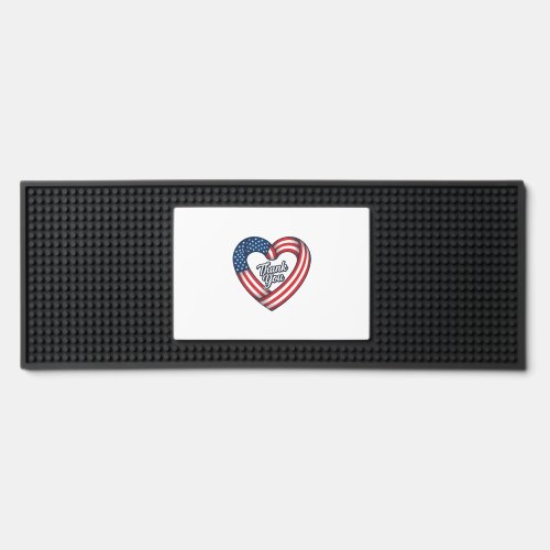 Thank You Patriotic Heart Vintage Vector Design_1 Bar Mat