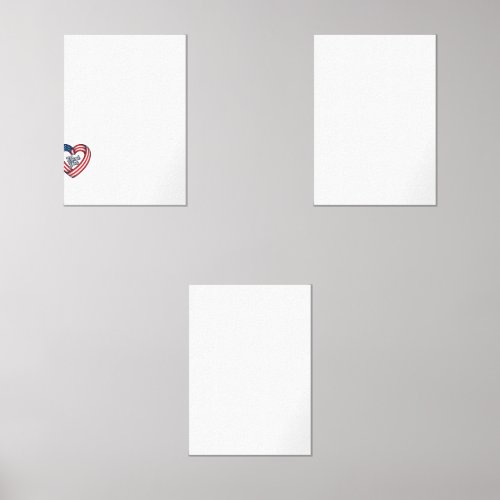 Thank You Patriotic Heart Vintage Vector Design_1 Wall Art Sets