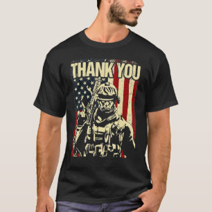 Thank You Patriotic Memorial Day 4th Of July US F T-Shirt