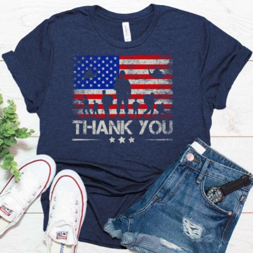 Thank You Patriotic Memorial Day 4th of July USA T_Shirt