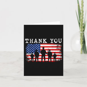 Thank You Patriotic Veteran Memorial Day 4th Of Ju Card