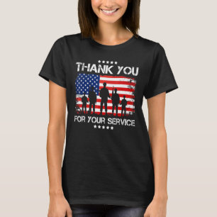 Thank You Patriotic Veteran Memorial Day 4th Of Ju T-Shirt