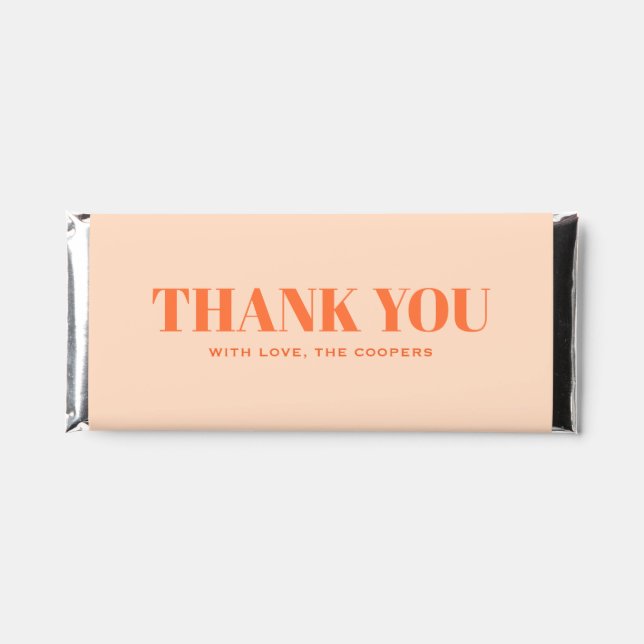 Thank You Peach  Hershey Bar Favors (Front)