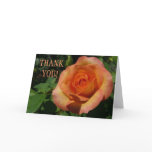 Thank You Peach Rose Card
