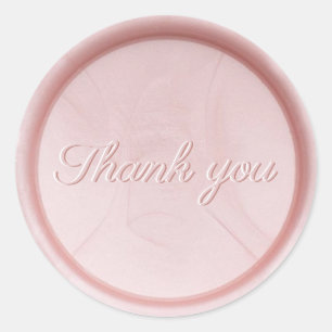 Thank you Pearl Pink Wax Seal Sticker