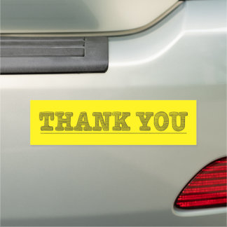 Thank You Pencil Drawing Editable Color Uplifting Car Magnet