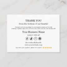 Thank You Percent Off Business QR Card