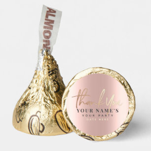 Thank You Personalized 16th Bridal Rose Gold Hershey®'s Kisses®