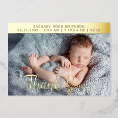     Thank You Personalized Birth Announcement Card