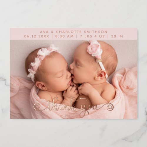     Thank You Personalized Birth Announcement Card