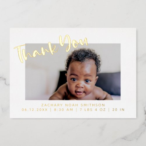     Thank You Personalized Birth Announcement Card