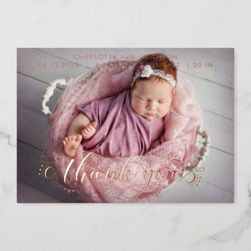     Thank You Personalized Birth Announcement Card