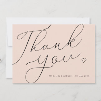 THANK YOU | personalized double sided wedding Card