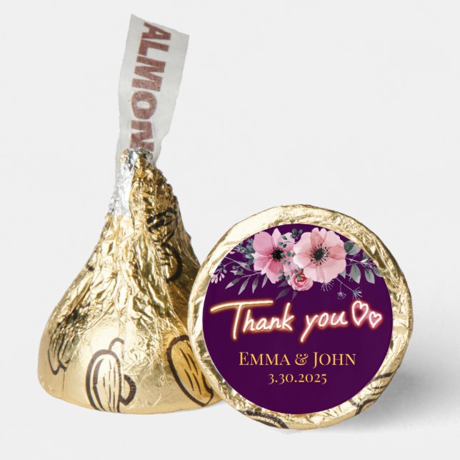 Thank You Personalized Hershey's Candy Favors (Front)