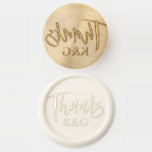 Thank you personalized initials simple wedding wax seal stamp<br><div class="desc">Send a classy thank you with this bold elegant personalized wedding wax seal. The modern script Thanks is paired with your custom text. This works well for many occasions like a wedding thank you note.</div>