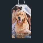 Thank You Personalized Pet Photo Dog Wedding Favor Gift Tags<br><div class="desc">Thank You with Paw Prints! Add the finishing touch to your wedding with these cute custom photo wedding favor tags . Perfect for your wedding after party and reception, and as wedding favors for your guests. Customize these photo dog wedding favors with your favorite wedding photo, dog of honors photo,...</div>