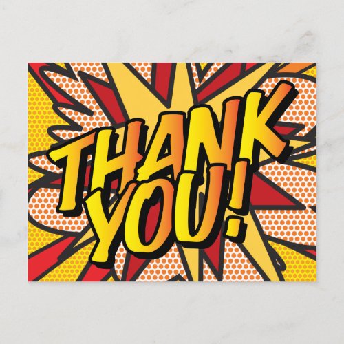 THANK YOU Personalized Speech Bubble Modern Fun Announcement Postcard