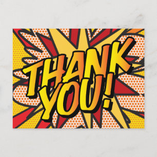 THANK YOU Personalized Speech Bubble Modern Fun Announcement Postcard