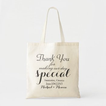 Thank You Personalized Wedding Hotel Gift Tote Bag by Gypsymod at Zazzle