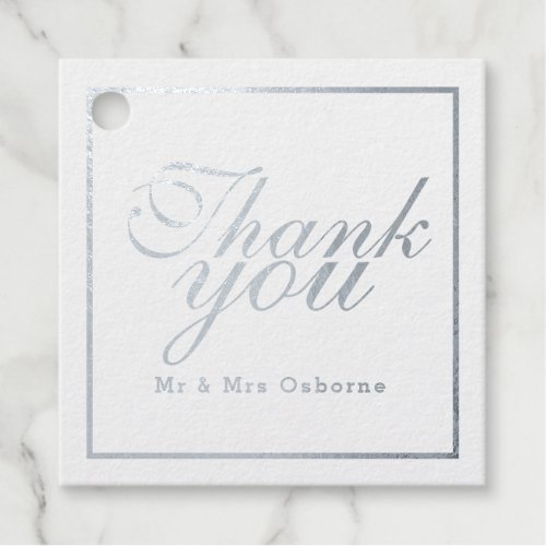 Thank You Personalized With Photo Template Foil Favor Tags