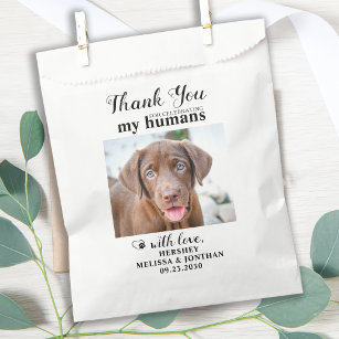 Thank You Pet Photo Wedding Dog Treat Doggie Favor Bag