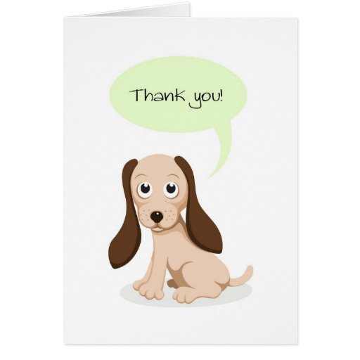 Thank you pet sitter card - Cute cartoon puppy dog | Zazzle