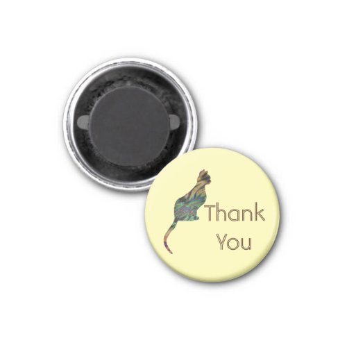 Thank You Pet Sitter Kitty Striped Mosaic Cat Magnet