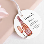 Thank you Petals and Prosecco Bridal Shower Favor Tags<br><div class="desc">"Celebrate the upcoming nuptials with these elegant "Petals and Prosecco" themed bridal shower favor tags. These tags feature delicate floral illustrations and the words "Thank you for celebrating with us" written in a modern script font. The tags are perfect for attaching to small gifts or favors for your bridal shower...</div>