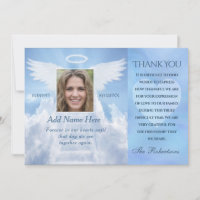 Thank You Photo Card Angel Wings