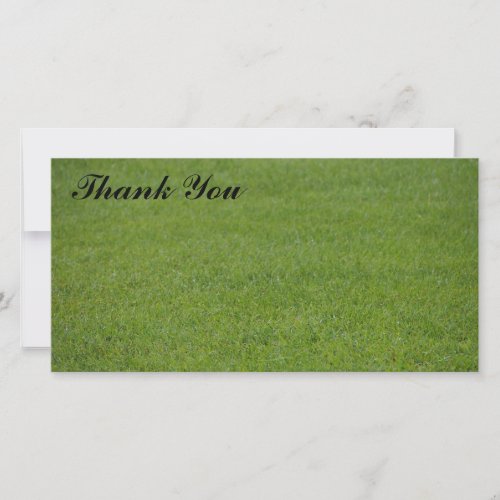 Thank You photo card _ green grass