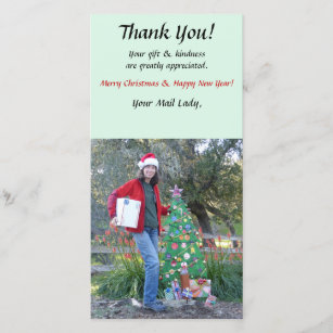 Thank You Photo Card - Mailman