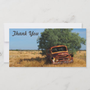 Thank You photo card - Outback truck