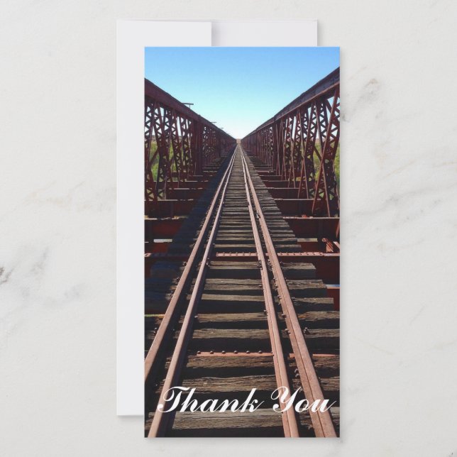 Thank You photo card - railway (Front)