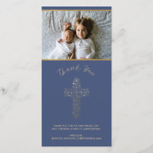 Thank You Photo Card - Religious (Baptism, etc.)