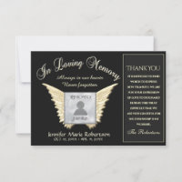 Thank You Photo Card with Angel Wings