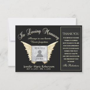 Thank You Photo Card with Angel Wings