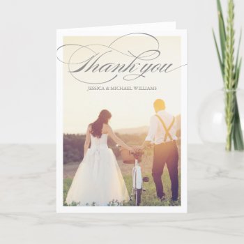 Thank You Photo Cards | Wedding by fancypaperie at Zazzle