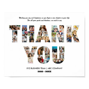 Thank You Photo Collage Coworker Farewell Retired Poster