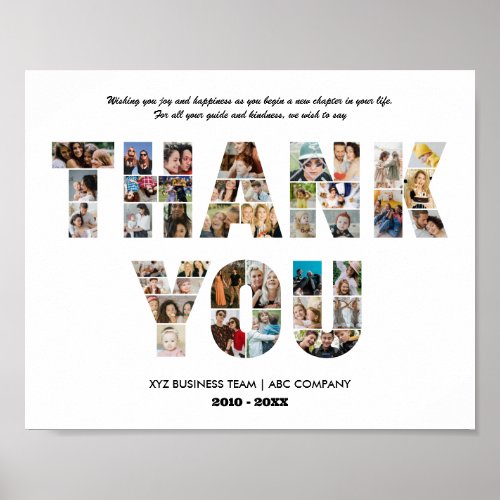 Thank You Photo Collage Coworker Farewell Retired