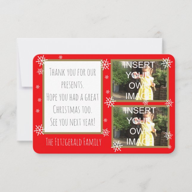 Thank You Photo Collage Custom Personalized (Front)