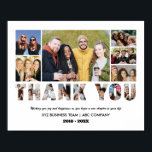Thank You Photo Collage Farewell Retirement Party Poster<br><div class="desc">Personalized Thank You Photo Collage for retired colleague, co-worker, team manager or boss. This customizable photo gift is also perfect as a farewell keepsake for teacher, coach or friends leaving. This custom template is a unique and meaningful goodbye gift that captures the precious moments and memories shared together. The design...</div>