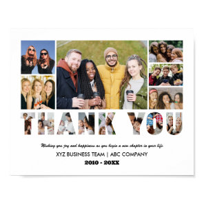 Thank You Photo Collage Farewell Retirement Party Poster